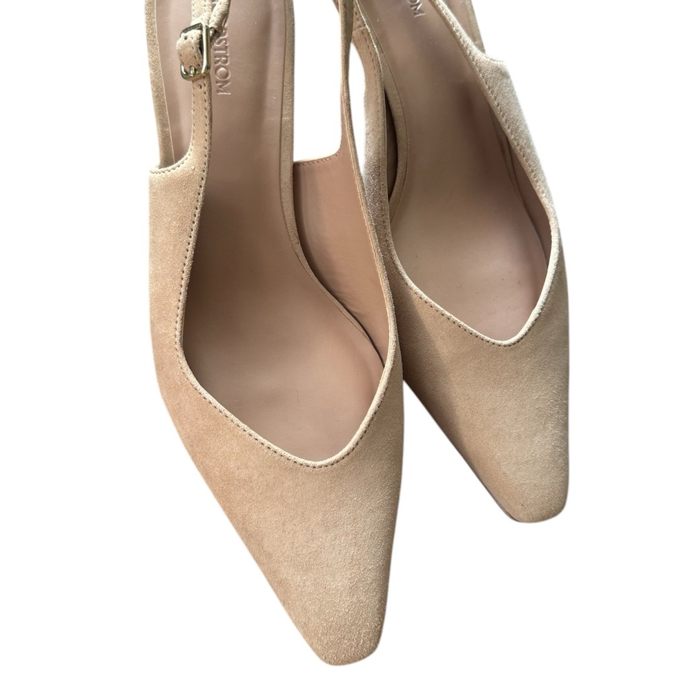 Elegant Beige Slingback Heels